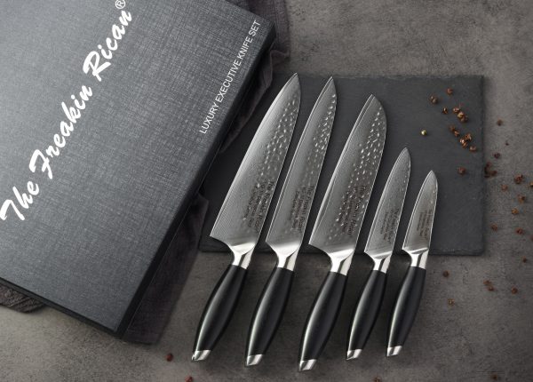 Professional Japanese 67 Layers Damascus Steel Kitchen Knife Set By The  Freakin Rican®